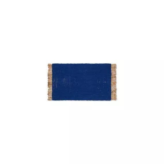 Tapis Tapis en Tissu, Jute – Couleur Bleu – 26.78 x 26.78 x 26.78 cm