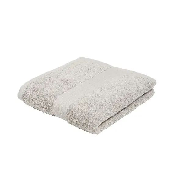 Serviette de bain uni en coton beige 50×90