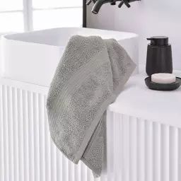 Serviette de bain uni en coton beige 50×90
