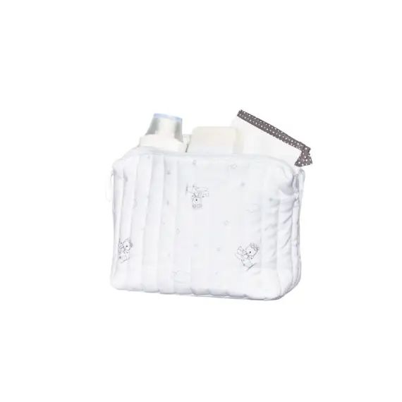 Trousse de toilette en Coton Bio Blanc