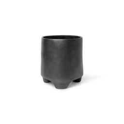 Pot de fleurs Esca en Céramique, Porcelaine émaillée – Couleur Noir – 24.99 x 24.99 x 18 cm