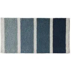 Tapis de bain fantaisie 60x120cm Bleu Mykonos