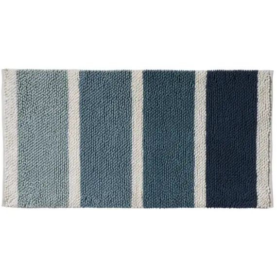 Tapis de bain fantaisie 60x120cm Bleu Mykonos