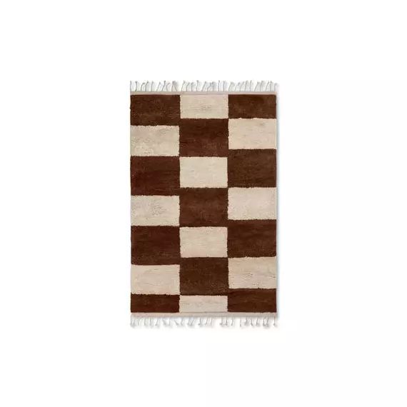 Tapis Tapis en Tissu, Coton – Couleur Marron – 48.49 x 48.49 x 48.49 cm