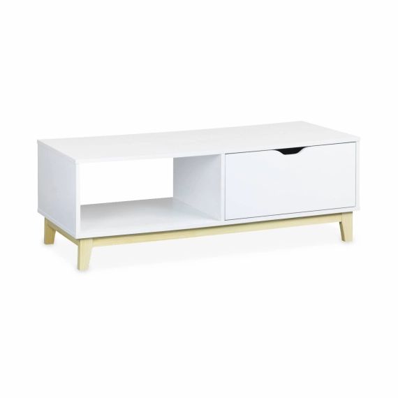 Table basse scandinave blanche