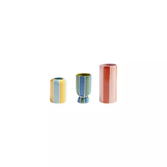 Vase Vases en Céramique, Grès – Couleur Multicolore – 7.5 x 7.5 x 17 cm