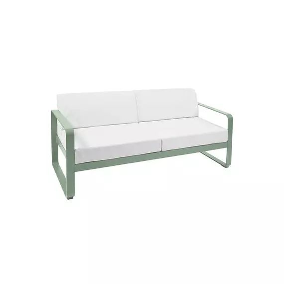 Canapé de jardin 2 places Bellevie en Tissu, Tissu acrylique – Couleur Vert – 160 x 121.64 x 71 cm – Designer Pagnon & Pelhaître