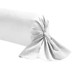 Taie de traversin coton blanc blanc 140 cm (traversin)