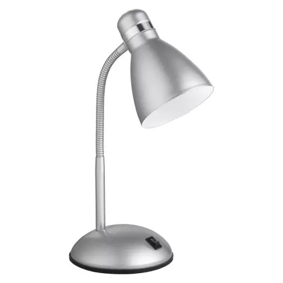 Lampe de bureau flexible métal argenté