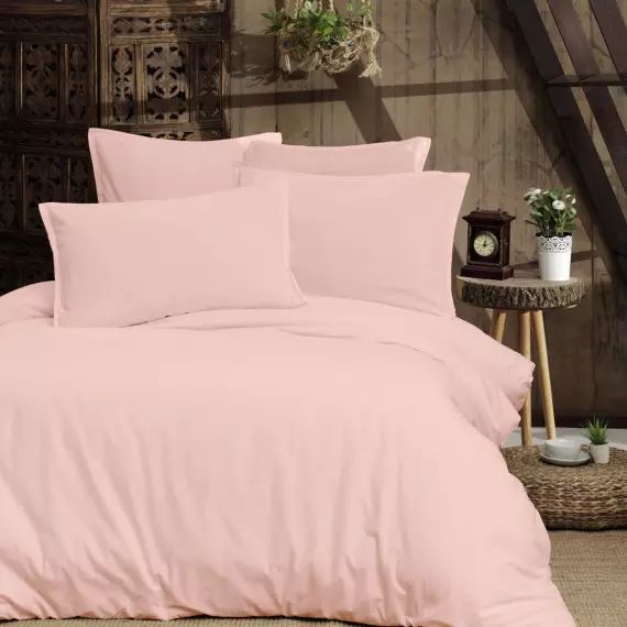 Housse de couette en coton  poudre 260×240 cm