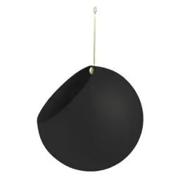 Pot de fleurs suspendu Globe en Métal, Fer – Couleur Noir – 21 x 21 x 32 cm