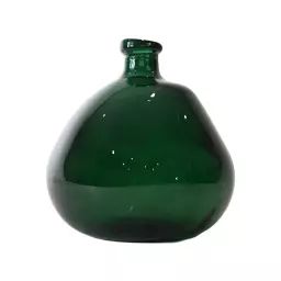 Vase en verre recyclé Vert Emeraude 23 cm