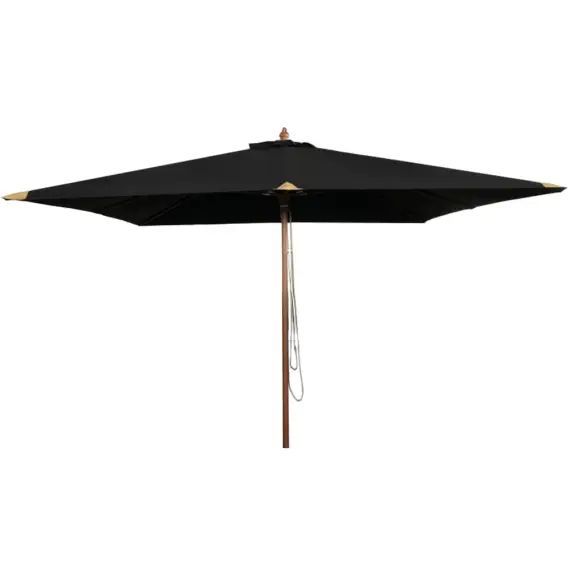 Parasol droit 3×3 m noir