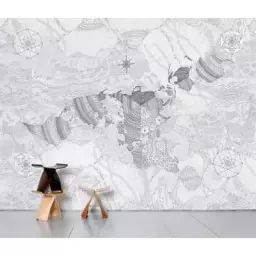 Papier peint panoramique Papier peint panoramique en Papier, Papier intissé – Couleur Noir – 10 x 46.5 x 300 cm – Designer Dylan Martorell