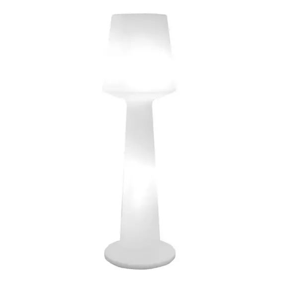 Lampadaire extérieur sans fil Polypropylène Blanc H110CM