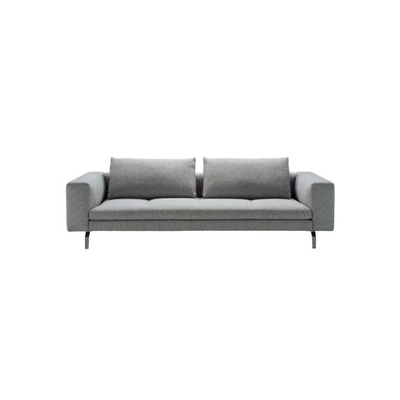 Canapé 3 places ou + Bruce en Tissu, Aluminium – Couleur Gris – 208 x 160.57 x 80 cm – Designer Ludovica & Roberto  Palomba
