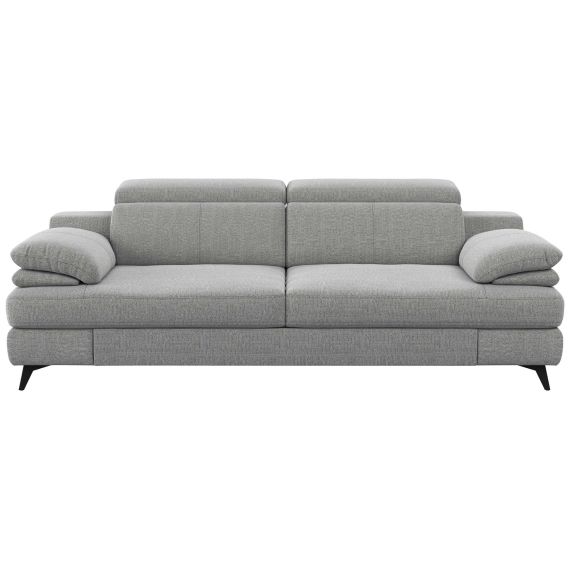 Canapé droit fixe 3 places TITUS coloris gris