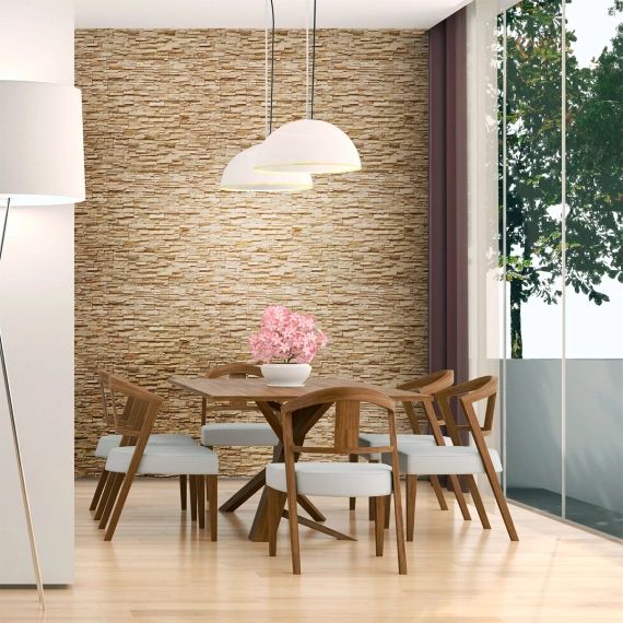 Papier peint adhésif pierres de perpignan 30x30cm