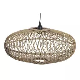 Plafonnier en bambou ovale L50cm