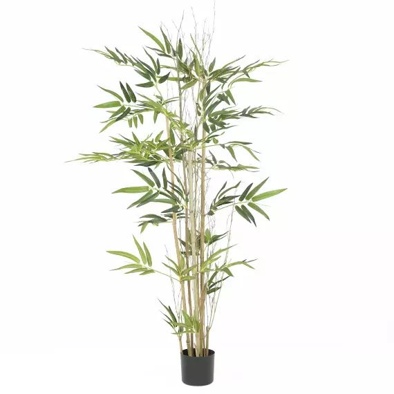 Plante artificielle bambou tronc naturel 336 feuilles H.150cm