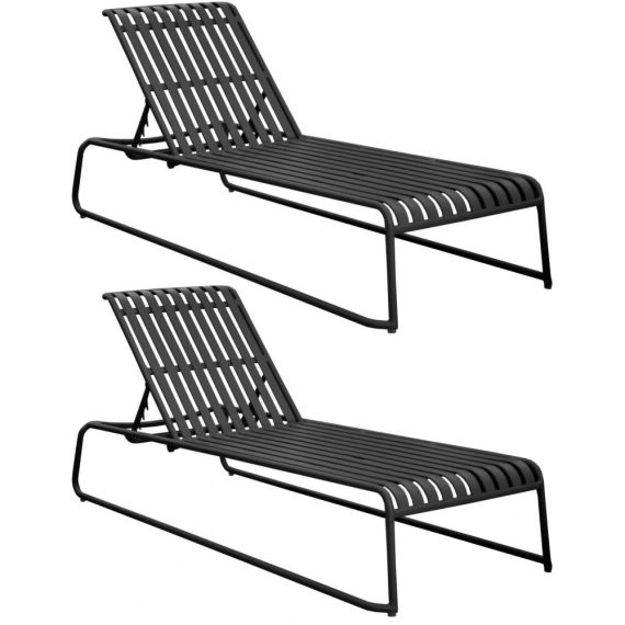 Bains de soleil en aluminium vero (lot de 2) graphite