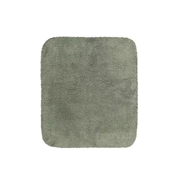 Tapis de bain doux vert kaki coton 55×65