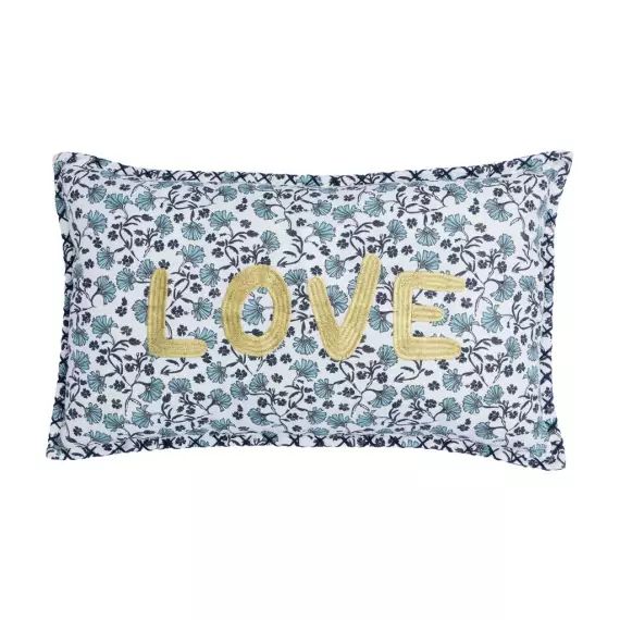 Housse de coussin 50×30 bleu