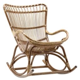 Rocking chair Originals en Fibre végétale, Rotin – Couleur Marron – 104.83 x 69 x 93 cm