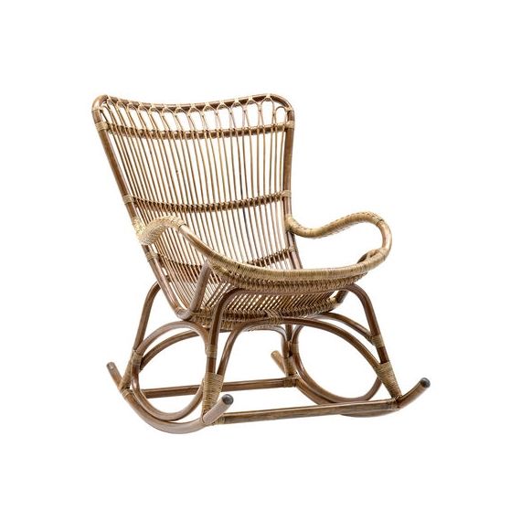 Rocking chair Originals en Fibre végétale, Rotin – Couleur Marron – 104.83 x 69 x 93 cm