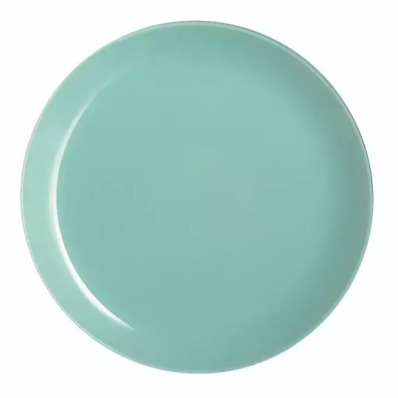 6 assiettes plates bleu clair 26cm