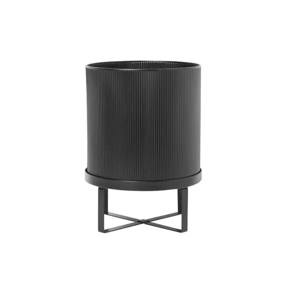 Pot de fleurs Bau en Métal, Acier galvanisé – Couleur Noir – 37.8 x 37.8 x 38 cm – Designer Herman Studio