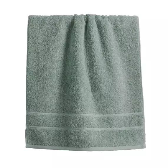 Drap de bain 70×140 vert de gris en coton