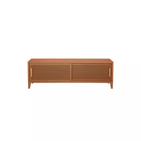 Buffet B perforé en Métal, Chêne – Couleur Beige – 160 x 40 x 51 cm – Designer Chantal Andriot