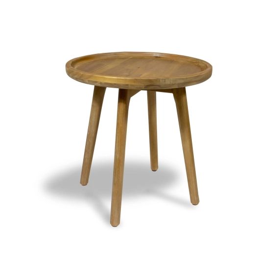 Table d&rsquo;appoint d&rsquo;extérieur en bois d&rsquo;acacia d40cm