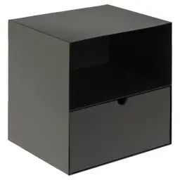 Table de chevet à suspendre avec 1 tiroir noir