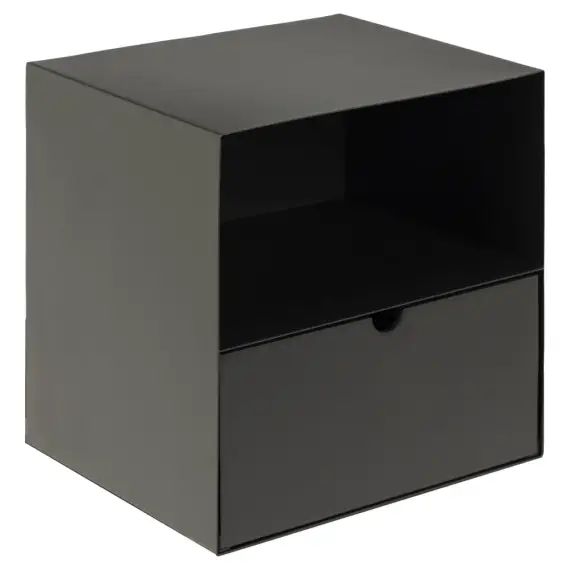 Table de chevet à suspendre avec 1 tiroir noir