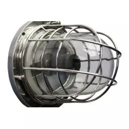 Applique murale design en métal argenté