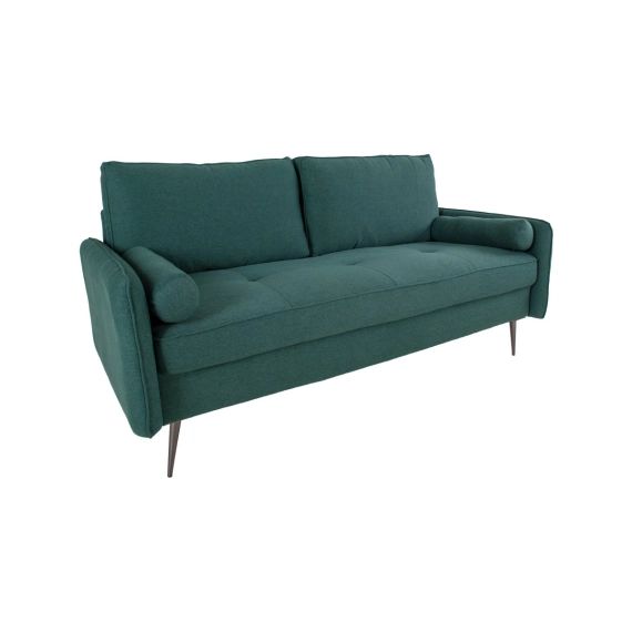 Canapé 2 places 175cm en tissu vert