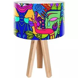 Lampe de chevet Bois Multicolore 30x30x45 cm