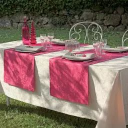 Nappe  pur coton ivoire 180×250