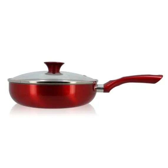 Sauteuse avec couvercle compatible induction 24 cm en aluminium