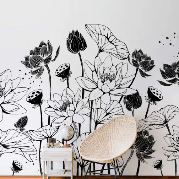 Papier peint panoramique nympheas – 250×255