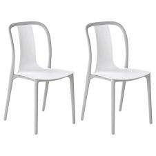 Lot de 2 chaises de jardin blanc / gris clair