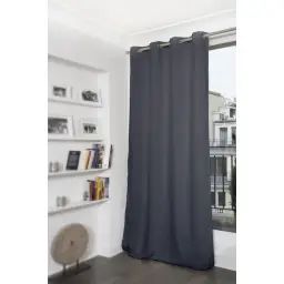 Rideau thermique occultant gris 140×350