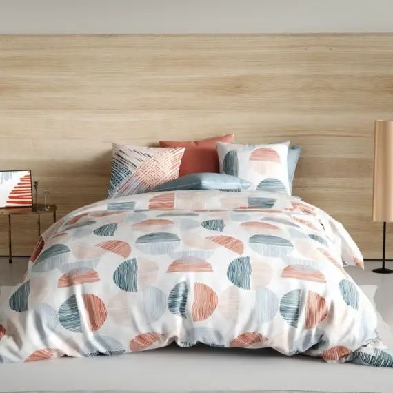 Parure de lit 2 personnes  avec housse de couette et taies d&rsquo;oreiller