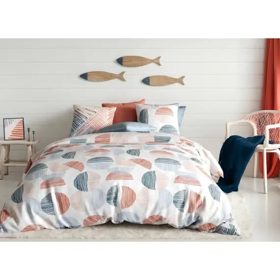 Parure de lit 2 personnes  avec housse de couette et taies d&rsquo;oreiller