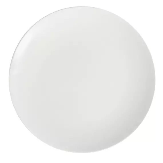 Lot de 6 assiettes plates rondes en porcelaine blanche D 31 cm