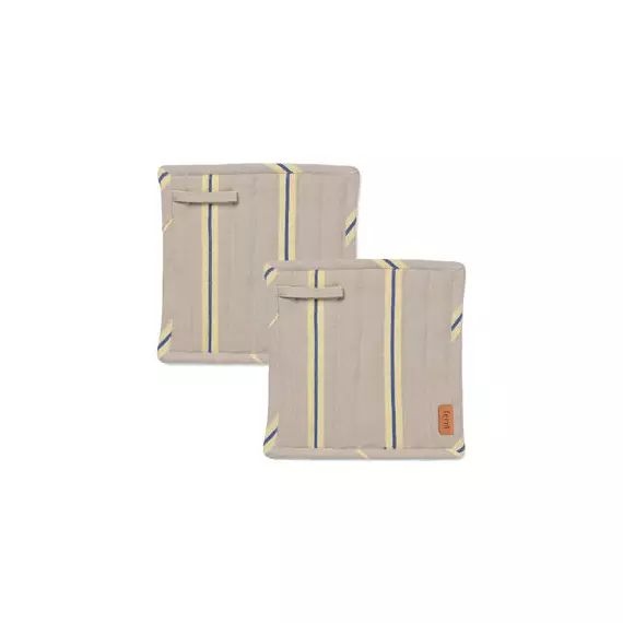 Manique Torchons en Tissu, Coton – Couleur Beige – 13.39 x 13.39 x 13.39 cm