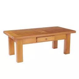 Table basse rectangle bois chêne massif