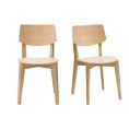 image de chaises scandinave Chaises vintage en bois clair (lot de 2) AVEA